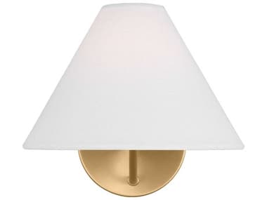 Visual Comfort Studio Burke 1-Light Satin Brass Wall Sconce VCSDJW1001SB