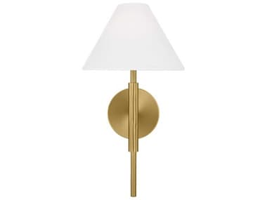 Visual Comfort Studio Porteau 1-Light Satin Brass Wall Sconce VCSDJW1011SB