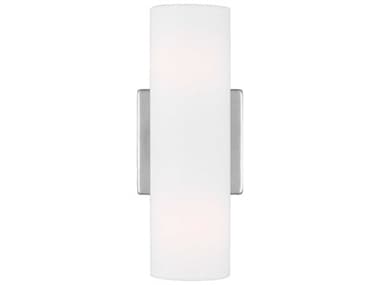 Visual Comfort Studio Capalino 12" Tall 2-Light Brushed Steel Wall Sconce VCSDJW1022BS