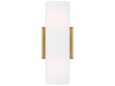 Visual Comfort Studio Capalino 12" Tall 2-Light Satin Brass Wall Sconce VCSDJW1022SB