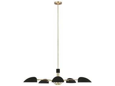 Visual Comfort Studio Jane 47" Wide 5-Light Midnight Black Candelabra Chandelier VCSEC1025MBK