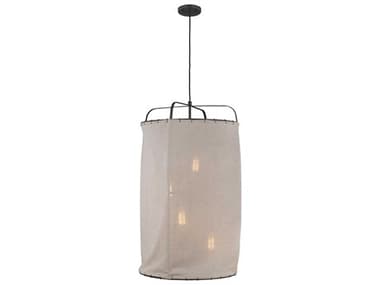 Visual Comfort Studio Dunne 4-Light Aged Iron Black Pendant VCSEP1124AI