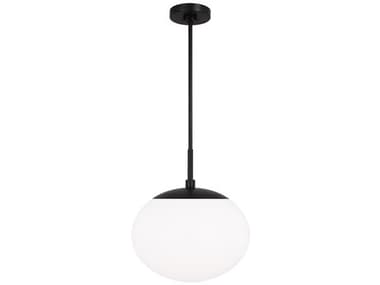 Visual Comfort Studio Lune 1-Light Aged Iron Black Globe Mini Pendant VCSEP1341AI