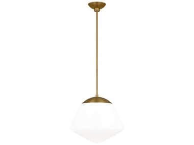 Visual Comfort Studio Milne 10" 1-Light Burnished Brass Mini Pendant VCSEP1361BBS