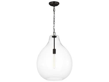 Visual Comfort Studio Magnus 1-Light Aged Iron Black Pendant VCSEP1441AI