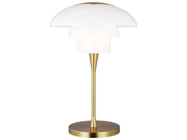 Visual Comfort Studio Rossie Burnished Brass Milk White Glass Table Lamp VCSET1381BBS1