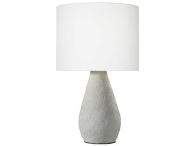 Visual Comfort Studio Breccia Cream Wash White Linen Fabric Gray Buffet Lamp VCSET1531CRW