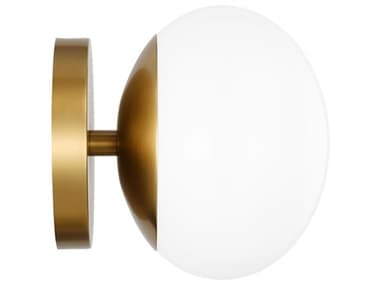 Visual Comfort Studio Lune 6" Tall 1-Light Burnished Brass Wall Sconce VCSEV1011BBS