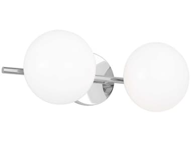 Visual Comfort Studio Lune 2-Light Chrome Vanity Light VCSEV1012CH