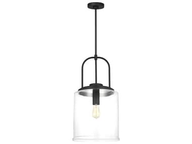 Visual Comfort Studio Anders 1-Light Midnight Black Cylinder Pendant VCSGLP1051MBK