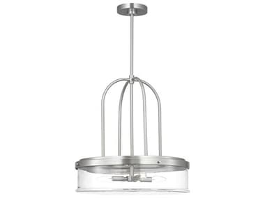 Visual Comfort Studio Anders 4-Light Brushed Nickel Pendant VCSGLP1064BS