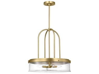 Visual Comfort Studio Anders 4-Light Satin Brass Pendant VCSGLP1064SB
