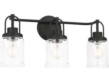 Visual Comfort Studio Anders 3-Light Midnight Black Vanity Light VCSGLV1073MBK