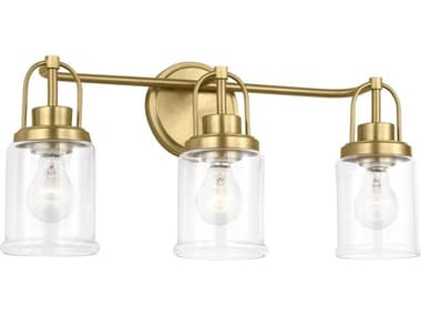 Visual Comfort Studio Anders 3-Light Satin Brass Vanity Light VCSGLV1073SB