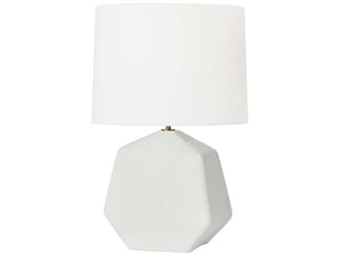 Visual Comfort Studio Tallulah Matte White Linen Buffet Lamp VCSHT1121MWC1