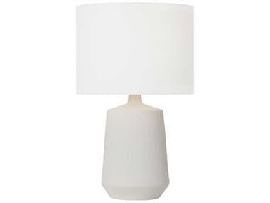 Visual Comfort Studio Panola Matte White Linen Buffet Lamp VCSHT1131MWC1