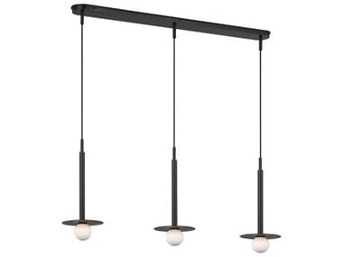 Visual Comfort Studio Nodes 3-Light Midnight Black Linear Island Pendant VCSKC1143MBK