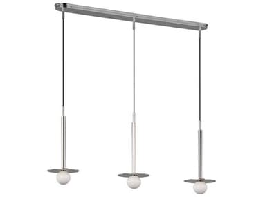 Visual Comfort Studio Nodes 3-Light Polished Nickel Linear Island Pendant VCSKC1143PN