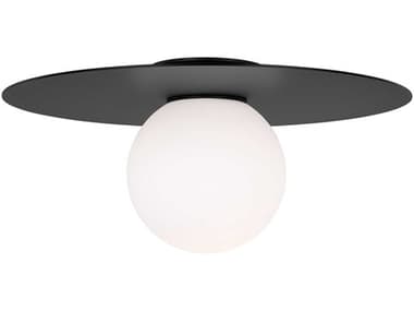 Visual Comfort Studio Nodes 24" 1-Light Midnight Black Globe Round Flush Mount VCSKF1101MBK