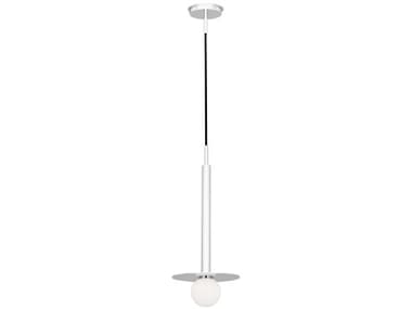 Visual Comfort Studio Nodes 8" 1-Light Polished Nickel Globe Linear Mini Pendant VCSKP1001PN