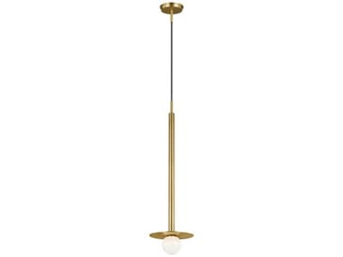 Visual Comfort Studio Nodes 8" 1-Light Burnished Brass Globe Linear Mini Pendant VCSKP1011BBS