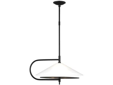 Visual Comfort Studio Gesture 18" 2-Light Midnight Black Pendant VCSKP1071MBK