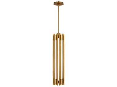 Visual Comfort Studio Carson 1-Light Burnished Brass Linear Mini Pendant VCSKP1084BBS