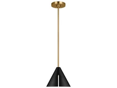 Visual Comfort Studio Cambre 1-Light Midnight Black Burnished Brass Mini Pendant VCSKP1131MBKBBSL1