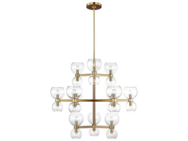 Visual Comfort Studio Londyn 24-Light Burnished Brass Tiered Chandelier VCSKSC10124BBSCG