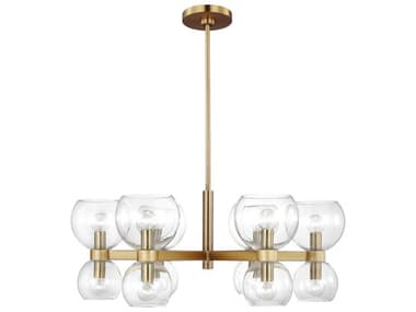 Visual Comfort Studio Londyn 6-Light Burnished Brass Chandelier VCSKSC10212BBSCG