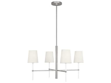 Visual Comfort Studio Monroe 4-Light Polished Nickel Chandelier VCSKSC1074PNGW