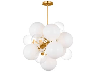 Visual Comfort Studio Aria 9-Light Burnished Brass Globe Sputnik Pendant VCSKSC1109BBS