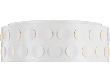 Visual Comfort Studio Dottie 4-Light Matte White Drum Flush Mount VCSKSF1024MWT