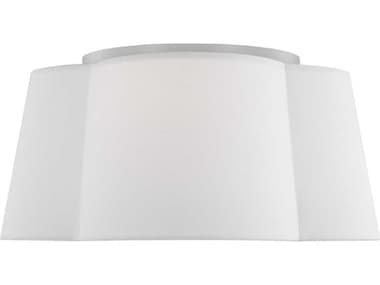 Visual Comfort Studio Bronte 14" 2-Light Burnished Brass White Flush Mount VCSKSF1082