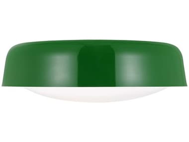 Visual Comfort Studio Draper 2-Light Green Flush Mount VCSKSF1102GRN