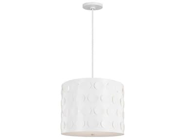 Visual Comfort Studio Dottie 20" 3-Light Matte White Drum Pendant VCSKSP1003MWT