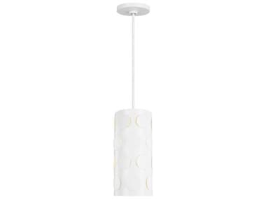 Visual Comfort Studio Dottie 7" 1-Light Matte White Cylinder Mini Pendant VCSKSP1011MWT