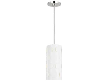 Visual Comfort Studio Dottie 1-Light Polished Nickel Cylinder Mini Pendant VCSKSP1011PN