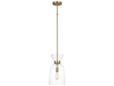 Visual Comfort Studio Londyn 9" 1-Light Burnished Brass Bell Mini Pendant VCSKSP1031BBSCG