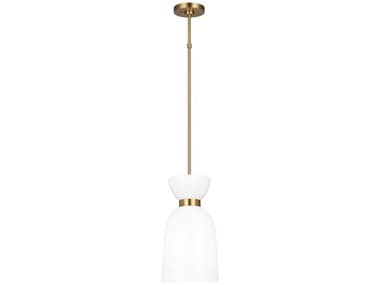 Visual Comfort Studio Londyn 1-Light Burnished Brass Bell Mini Pendant VCSKSP1031BBSMG