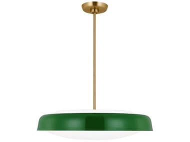 Visual Comfort Studio Draper 3-Light Green Bowl Pendant VCSKSP1133GRN