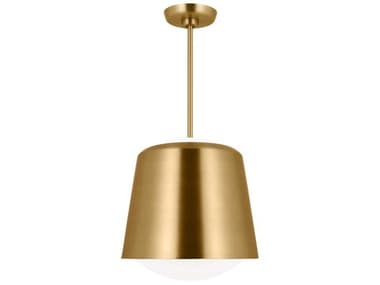 Visual Comfort Studio Draper 1-Light Burnished Brass Bowl Mini Pendant VCSKSP1141BBS