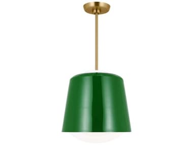 Visual Comfort Studio Draper 1-Light Green Bowl Mini Pendant VCSKSP1141GRN