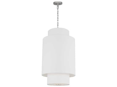 Visual Comfort Studio Sawyer 1-Light Polished Nickel White Pendant VCSKSP1171PN