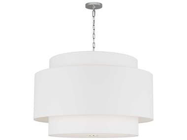 Visual Comfort Studio Sawyer 4-Light Polished Nickel White Pendant VCSKSP1184PN