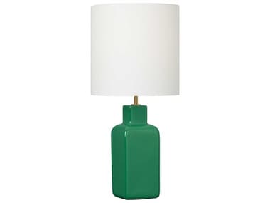 Visual Comfort Studio Anderson Green White Linen Buffet Lamp VCSKST1171CGR1