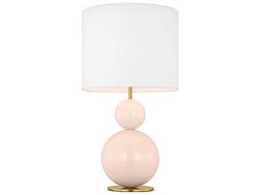 Visual Comfort Studio Suki Blush White Linen Pink Table Lamp VCSKST1221BLH1