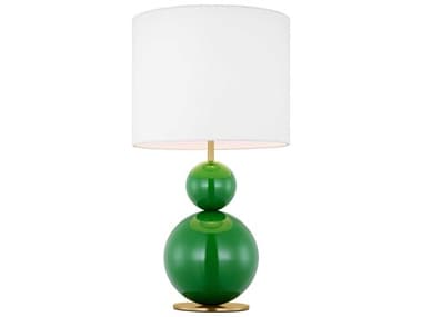 Visual Comfort Studio Suki Green White Linen Table Lamp VCSKST1221GRN1