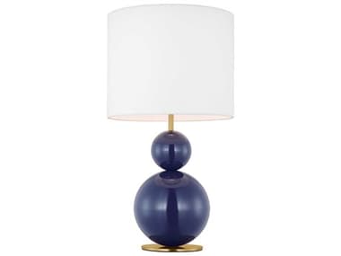 Visual Comfort Studio Suki Navy White Linen Blue Table Lamp VCSKST1221NVY1