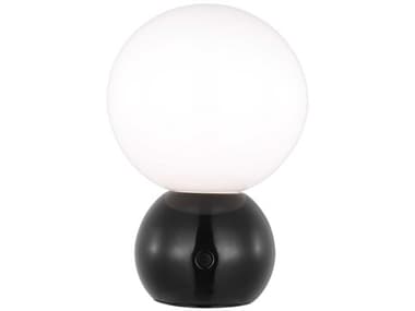 Visual Comfort Studio Suki Gloss Black Milk Glass Table Lamp VCSKST1231GBKL1